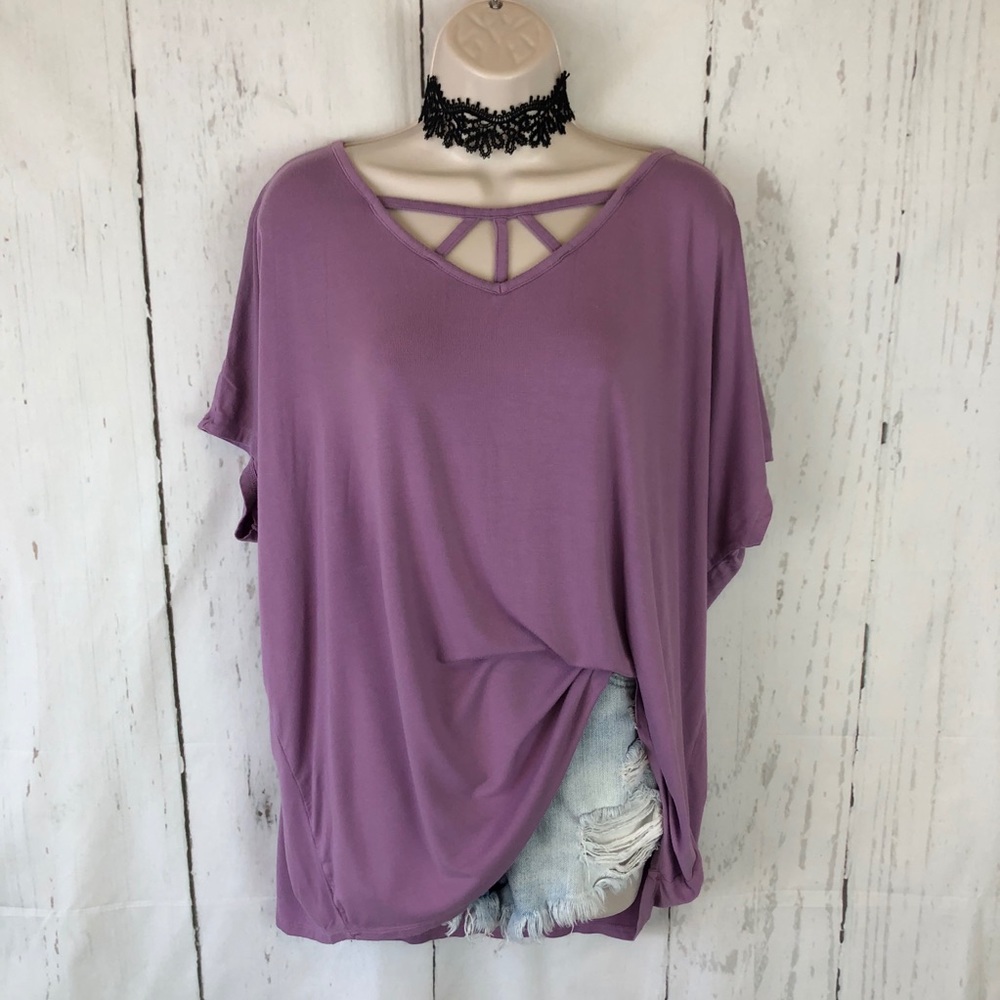 Purple Strappy tee